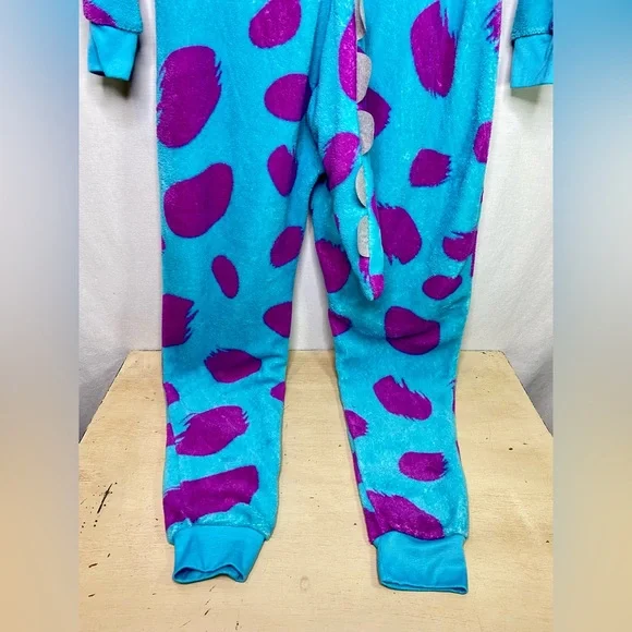 Disney Blue and Purple Sulley Plush Hooded Onesie Pajamas - Picture 8 of 13